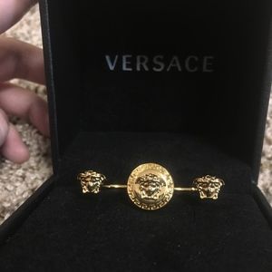 Versace Women's Two Finger Medusa Head Ring